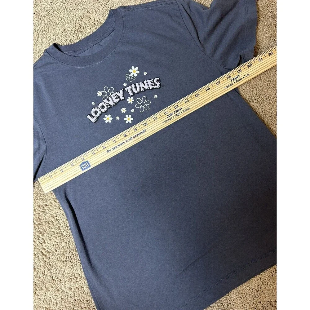 Looney Tunes Characters  Girls Gray  Graphic‎ Short Sleeve Tee Size S (4/6)